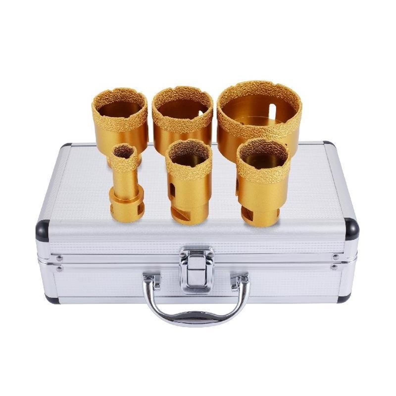 Rsgxlfqzvak One Color 6Pcs M14 Thread Diamond Drill Bit Vacuum Brazed Dry/Wet Drilling Core Bits Set Porcelain Tile Granite Marble Hole Saw Tool