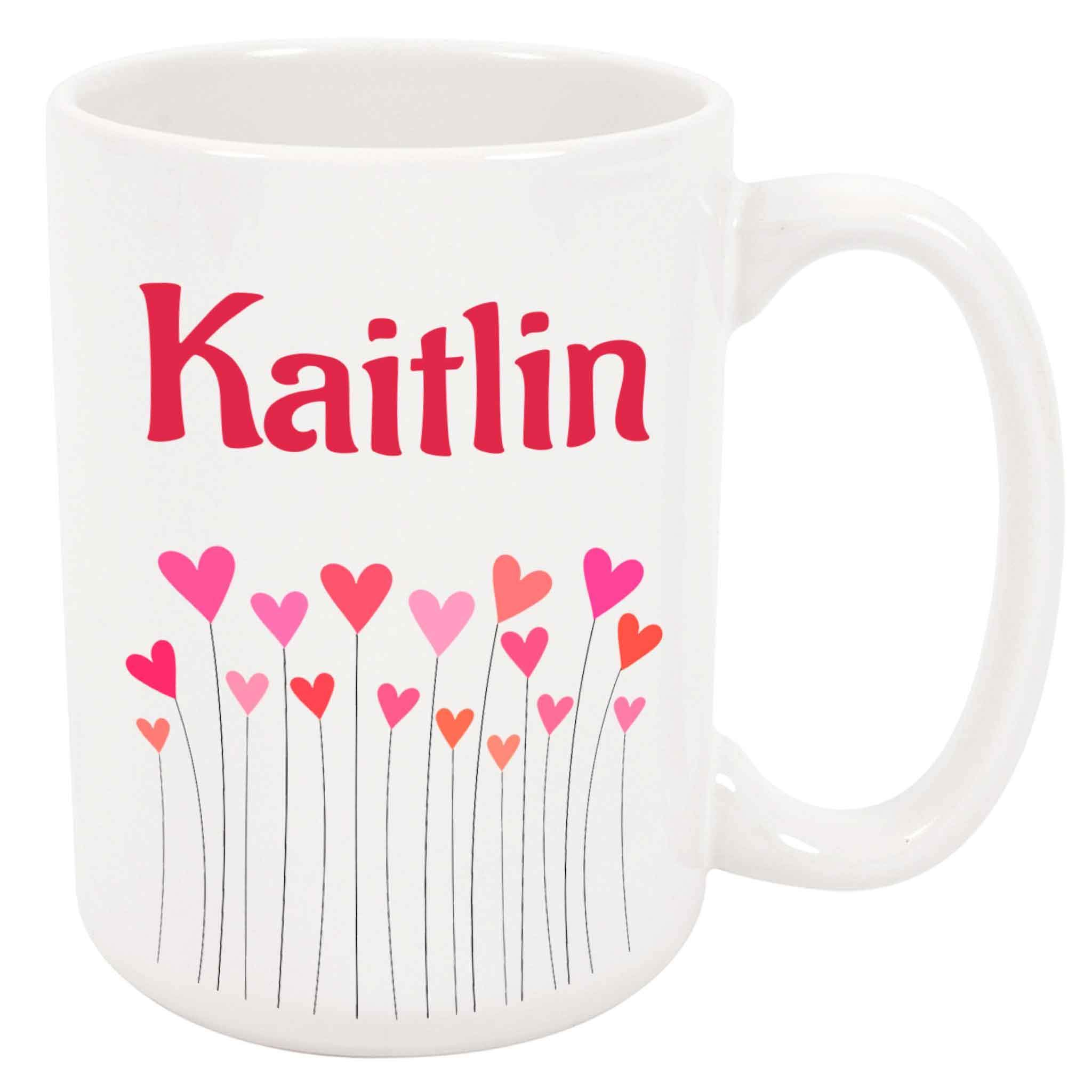 Bouncing Brick Designs Kaitlin Hearts Coffee Mug