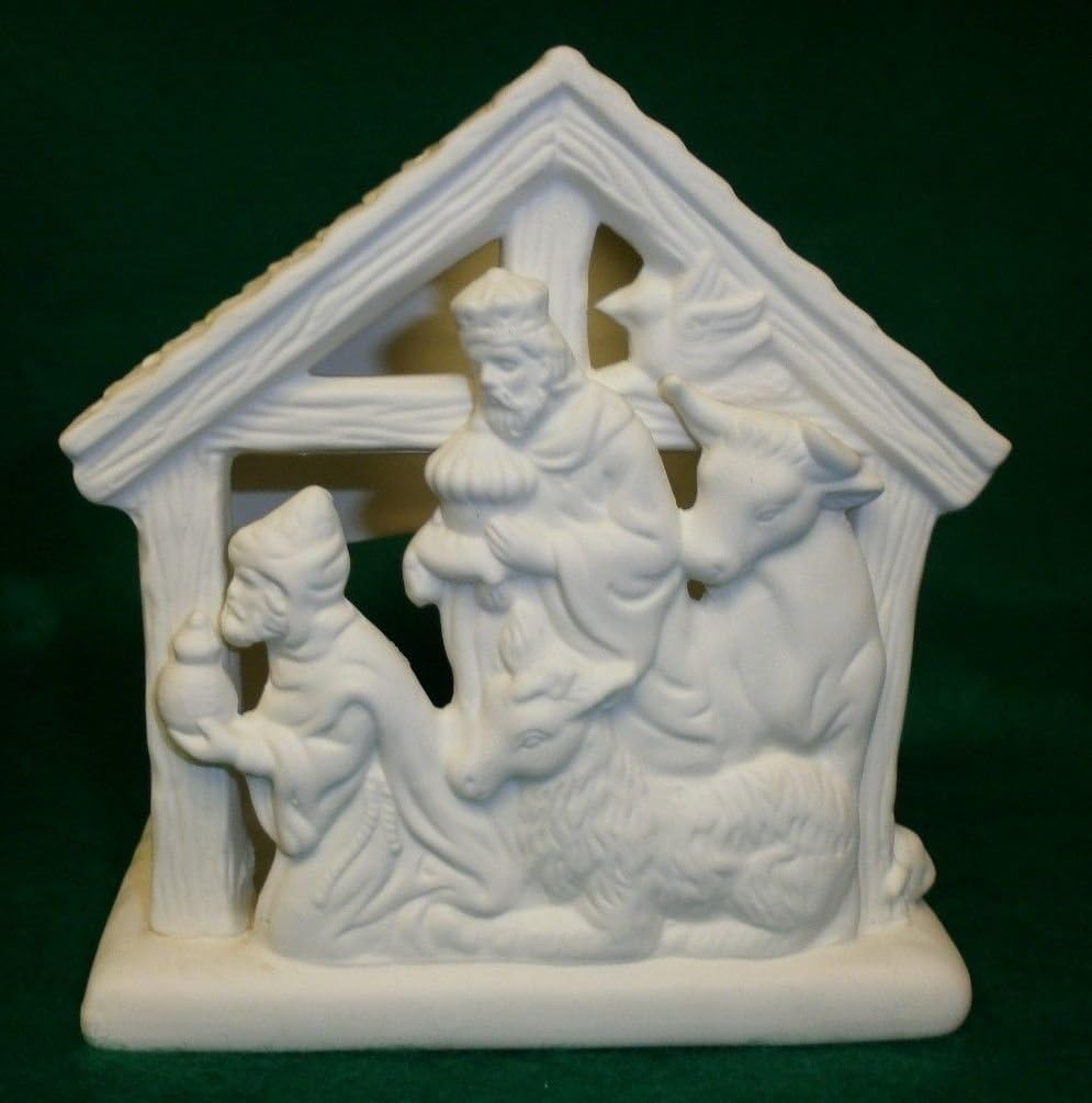 O Little Town Kings Bisque Creche Candleholder Home & Kitchen