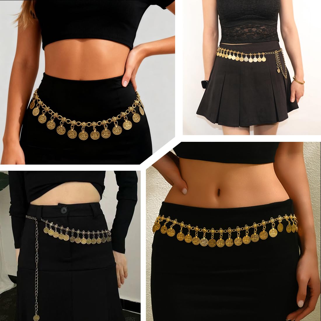Cadena de cintura de Oro para Mujer, Cadenas de Cuerpo, Cadena de Cintura con Borlas Doradas, para Vestidos de Jeans — view 6