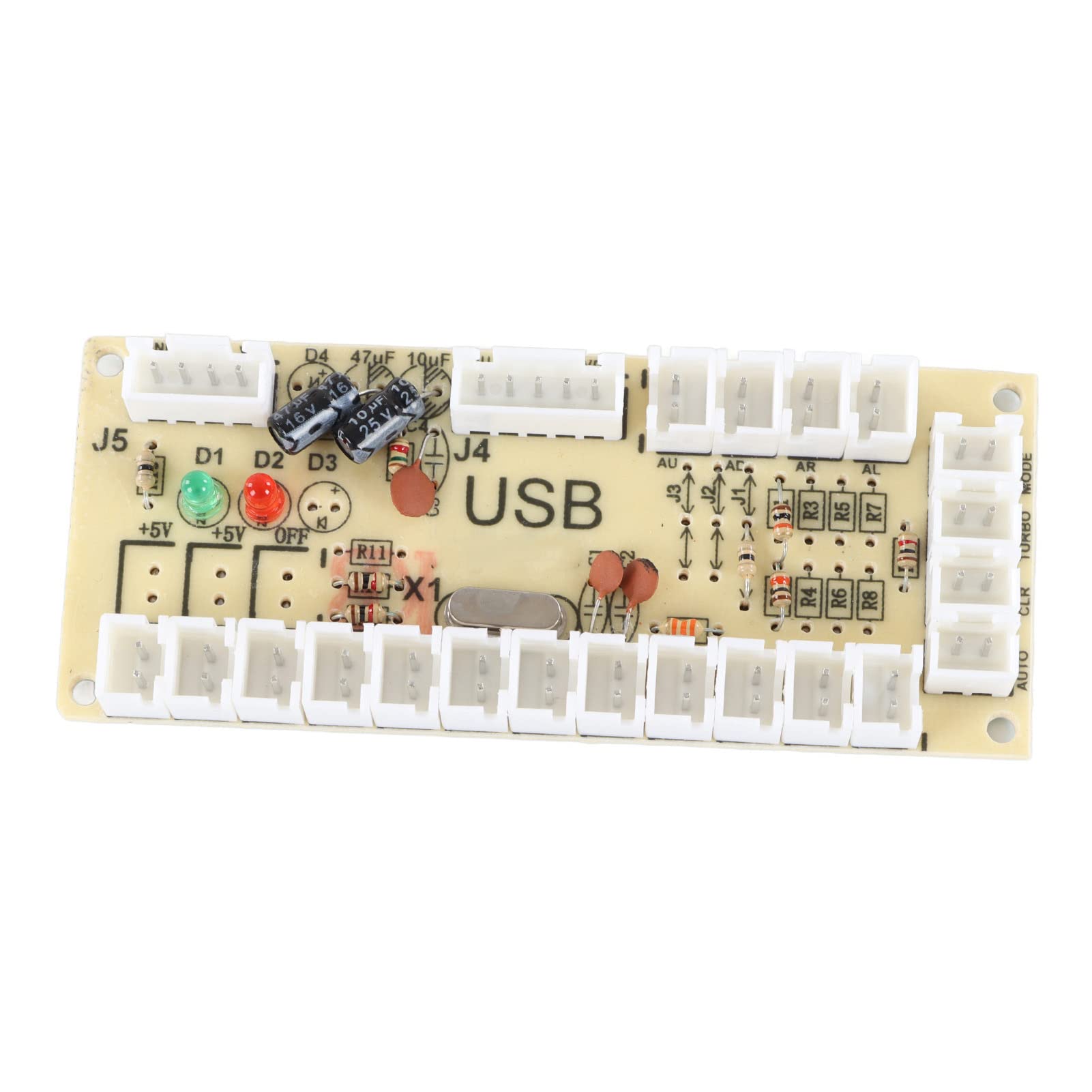 Jiawu Kit di Gioco Fai da Te, Codificatore Joystick USB e Set di Pulsanti per Console a 2 Giocatori, Parti del Controller di Gioco di Combattimento con Testa a Sfera Rimovibile, Guarnizione (#2)