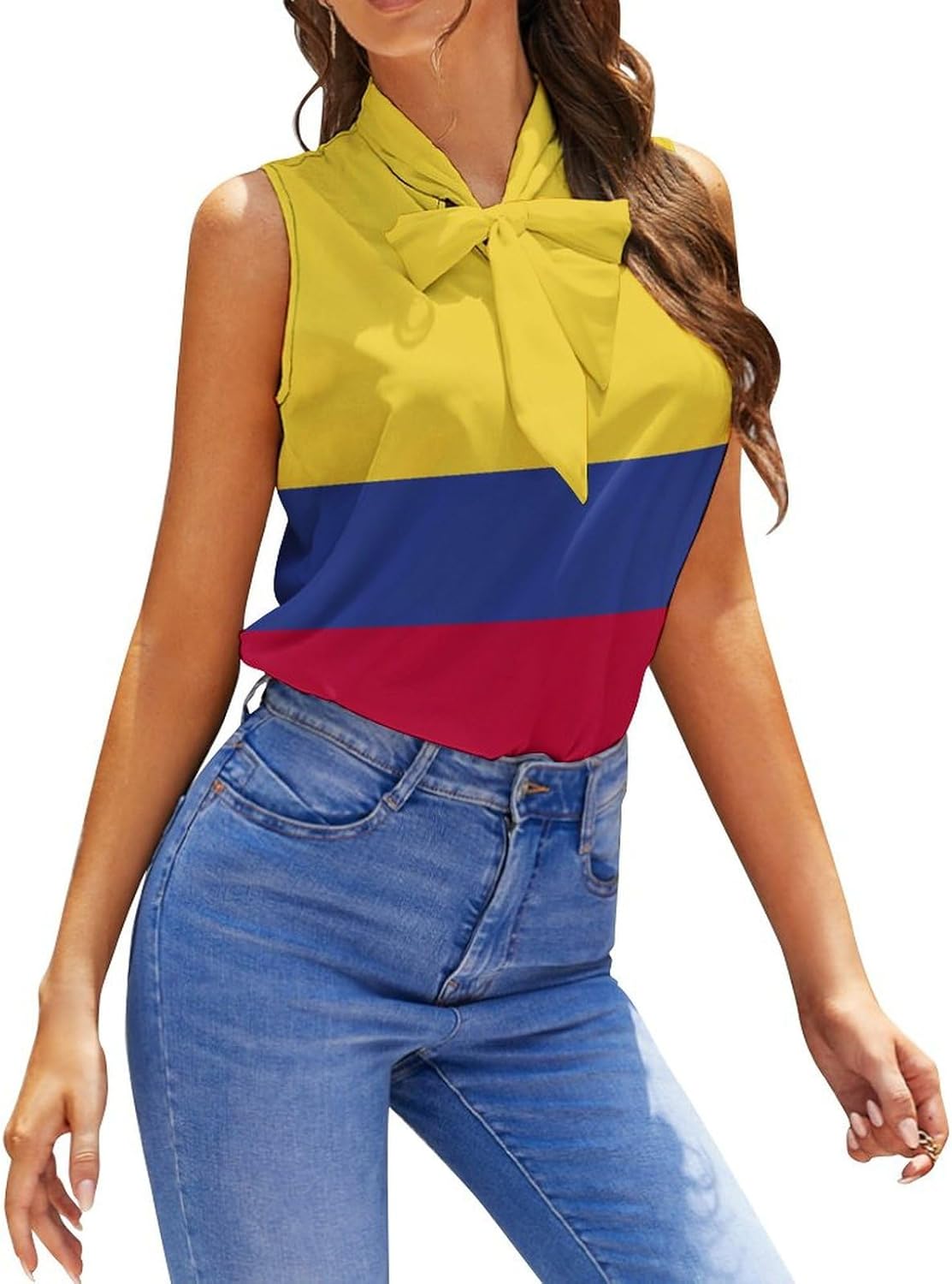 TAIZIYEAH Colombia Flag Women's Short Sleeve T-Shirt Casual for Women Spring Summer Party Clothes