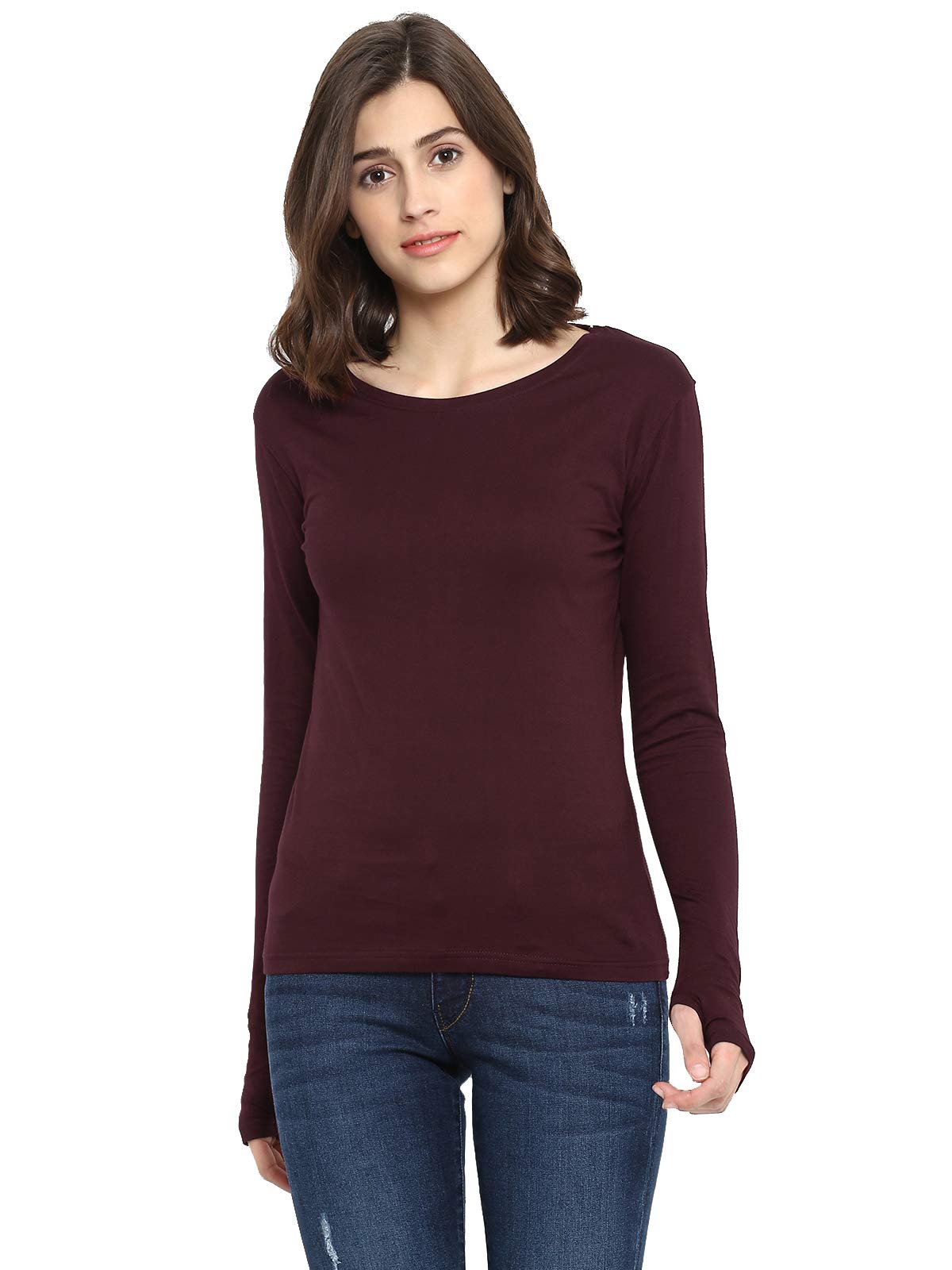 Women's Long Sleeve Thumbopen Tshirt
