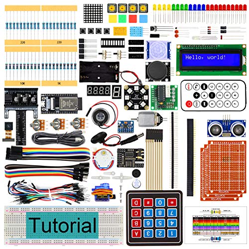 Freenove Ultimate Starter Kit for ESP32-WROVER (Contained) (Compatible with Arduino IDE), Onboard Camera Wi-Fi Bluetooth, C Python, 725-Page Detailed Tutorials, 238 Items, 68 Projects