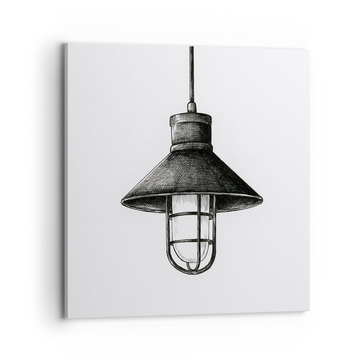 Stampe da Parete Moderne 70x70 cm Quadro su Tela Bianco e Nero Altro - 5287