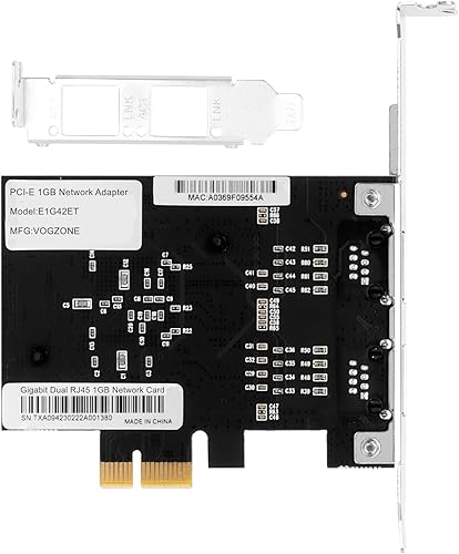Miniatura 5 de Tarjeta de red Gigabit Dual RJ45 1Gb Comparar con Intel E1G42ET con Intel 8257582576, PCI Express 2.1 X1, Adaptador Ethernet LAN de dos puertos