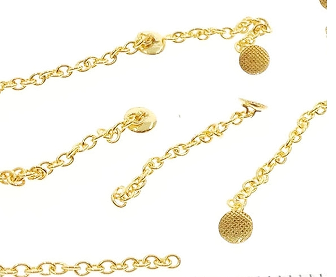 SmileOrtho®新款金色牵引链圆形按钮（4个装）