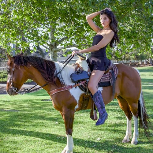 Hawkwell Women's Cowboy Cowgirl Boots Slip On Pointed Toe and Block Heel Shoes with Classic Embroidered Pull On Tall Boot for Ladies Dress Western Knee High Boots3