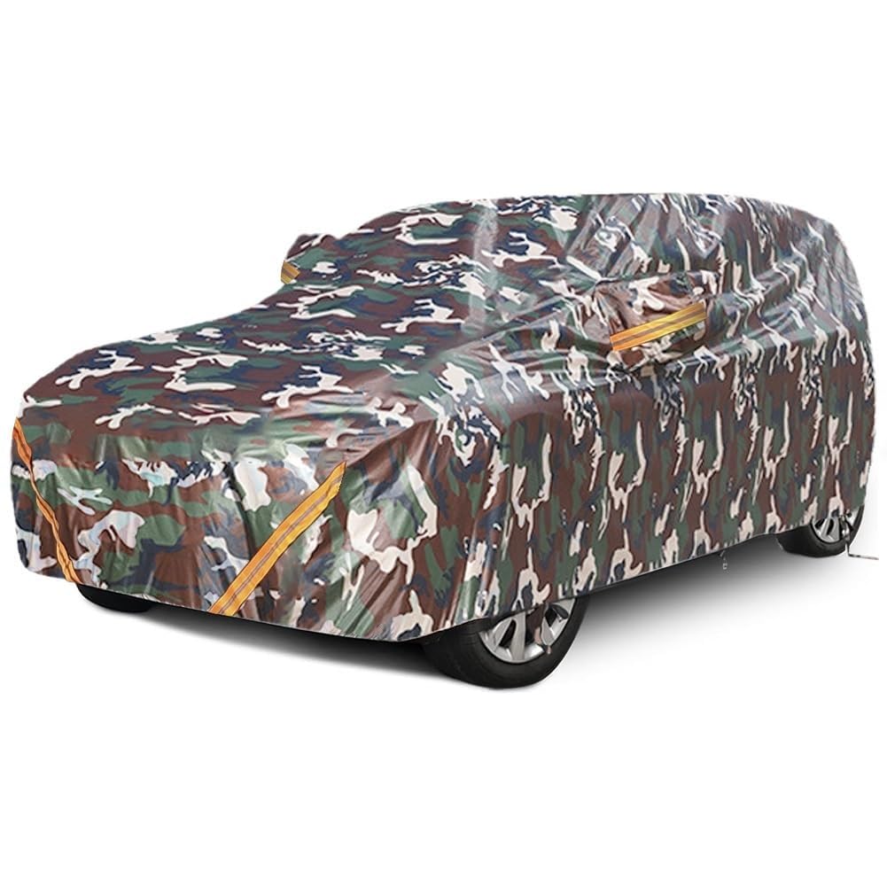 Funda de Coche para Fiat 595 Pista, Panno Oxford per Esterni, Copertura Completa, Protezione Antipioggia, Protezione UV, Antipolvere, Antivento(Camouflage)