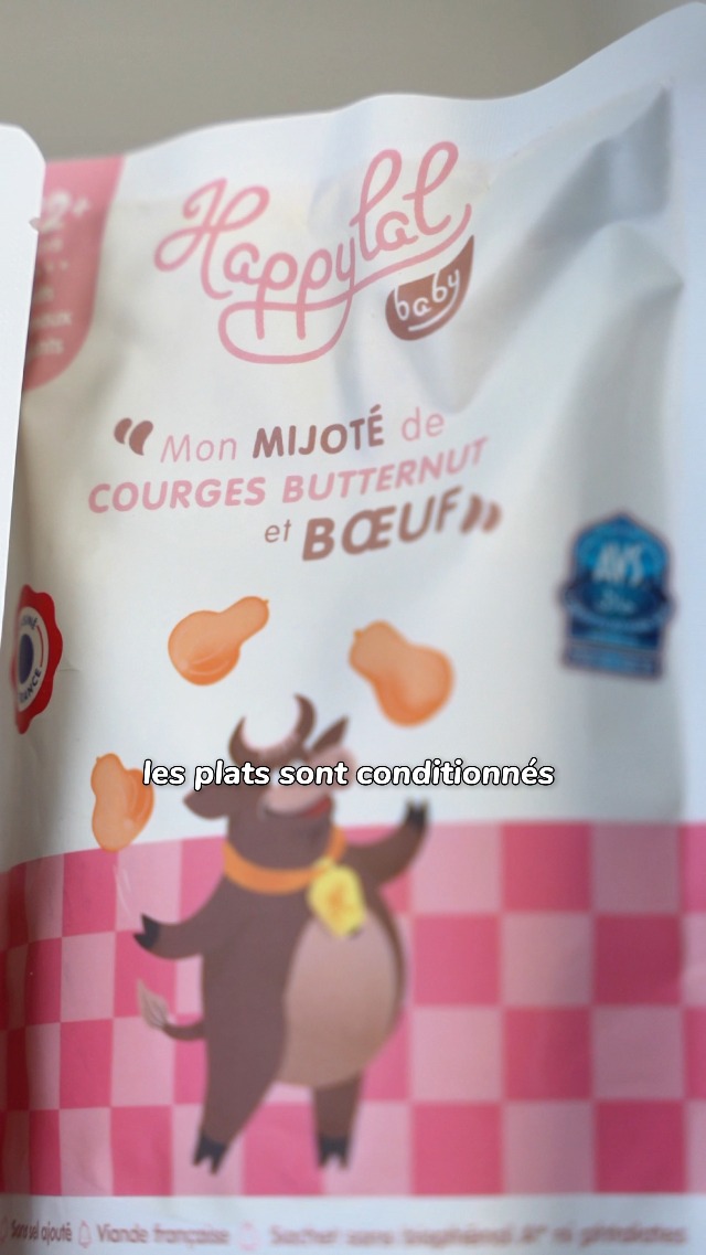 HAPPYLAL BABY Lot Baby Box 5 Petits Plats Halal Dès 6 Mois - Repas Bio Fabrication Française 150g X 5
