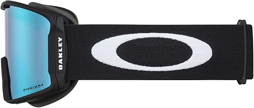 Miniatura 5 de Oakley Line Miner - Gafas de nieve (marco negro mate/lente de iridio de zafiro Prizm, con funda suave de gafas grandes)