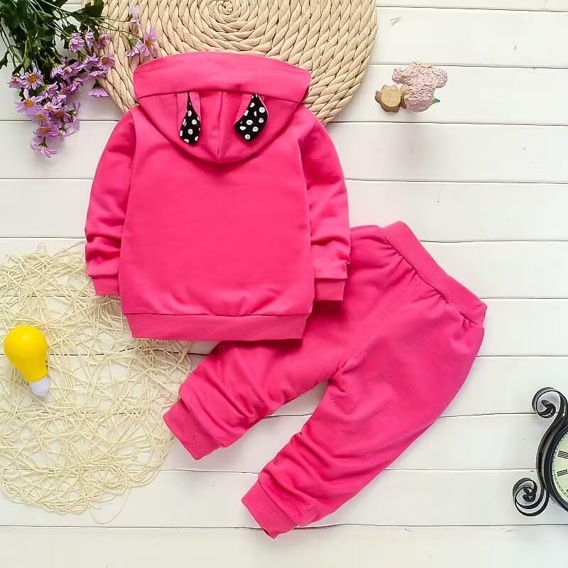 Spring Autumn Toddler Baby Girls 3 PCS Outfits Set Hooded jacket+Long Sleeve T-shirt+Long Pant