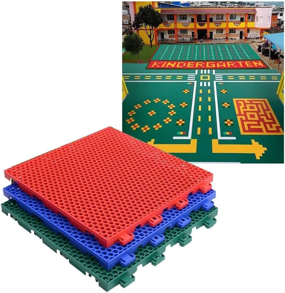 Baldosas modulares entrelazadas para suelo deportivo de canchas y parques