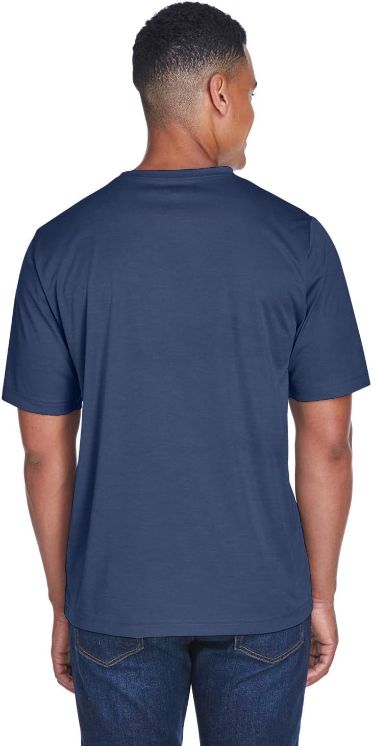 Team 365 Men's Sonic Heather Performance T-Shirt 4XL SP DRK NVY HTH - Image 4