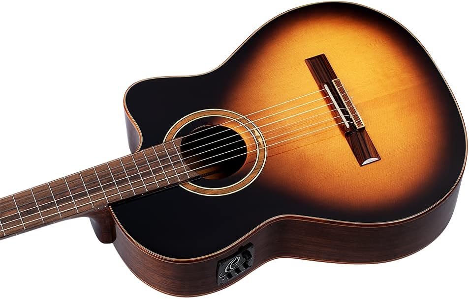 Performer Series Solid Top Slim Neck Acoustic-Electric Nylon Classical Guitar w/Bag