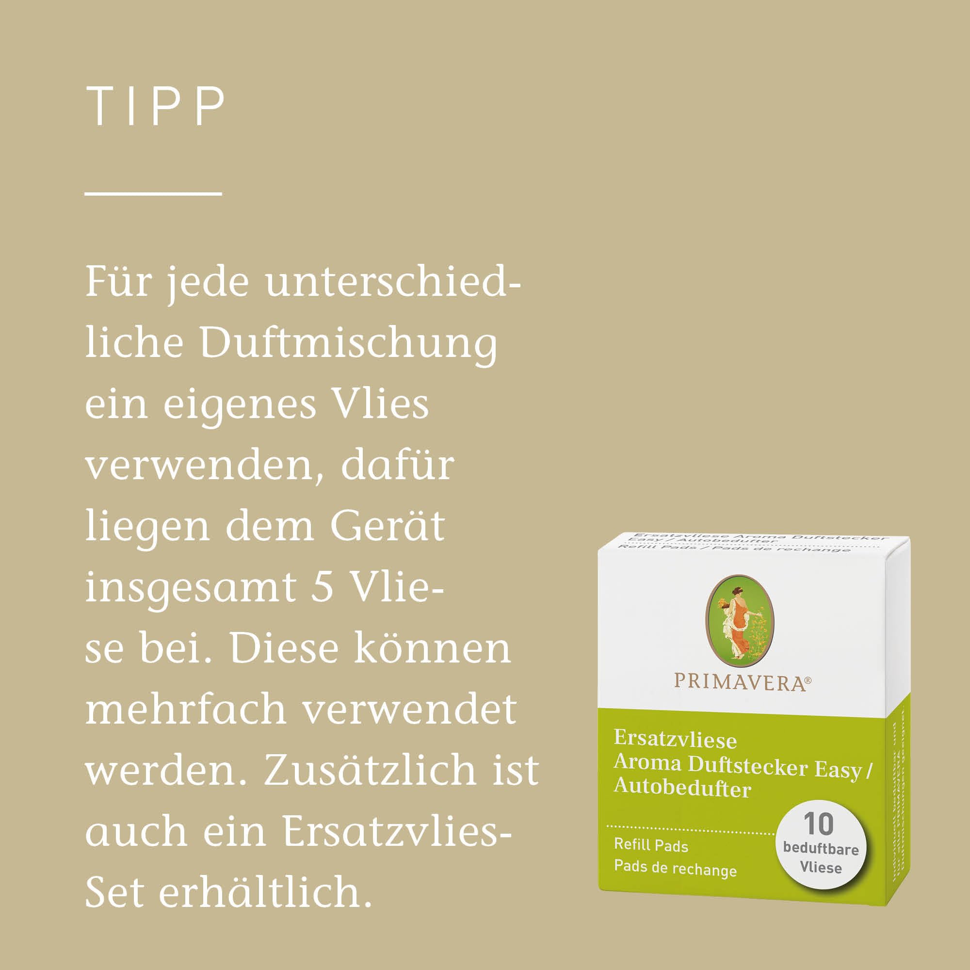 PRIMAVERA Aroma Duftstecker Easy – Raumduft Stecker – elektrischer Duftdiffuser, Raumduft – für ätherische Öle und Duftmischungen – Aromatherapie
