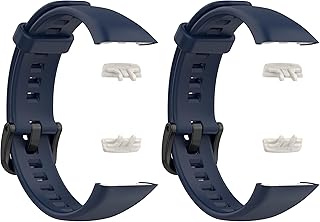 سوار مطاطي لساعة هواوي باند 6/6 برو وهونر باند 6، كحلي داكن، للجنسين