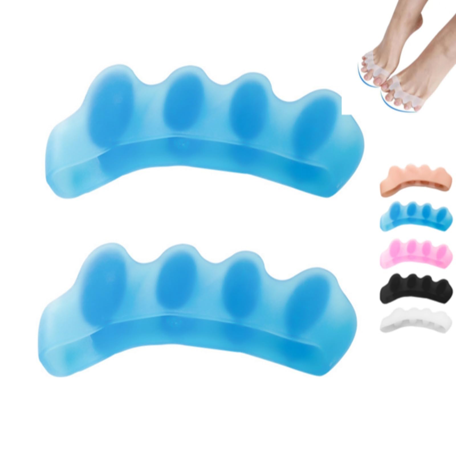 Distanfix Alluce Valgo, Morbido supporto in silicone per uomo e donna, comfort indicato per l'alluce valgo (Beige)
