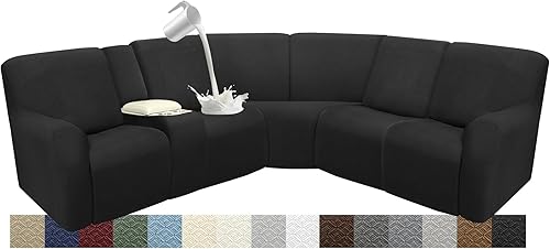Miniatura 49 de Fundas de sofá reclinable impermeable para sección seccionales Fundas lavables para sofá en forma de L para sofás reclinables Fundas elásticas para