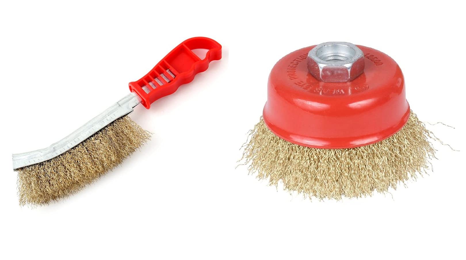 Oblivion Wire Brush Combo| Stainless Steel Wire Hand Brush Metal Cleaner Rust Paint Removing Tool | M10 Wire Wheel Cup Brush Crimped Wire and Twisted Thread Cup Brush with adaptor (Gold) (B093ZQY3LH) Amazon Price History, Amazon Price Tracker