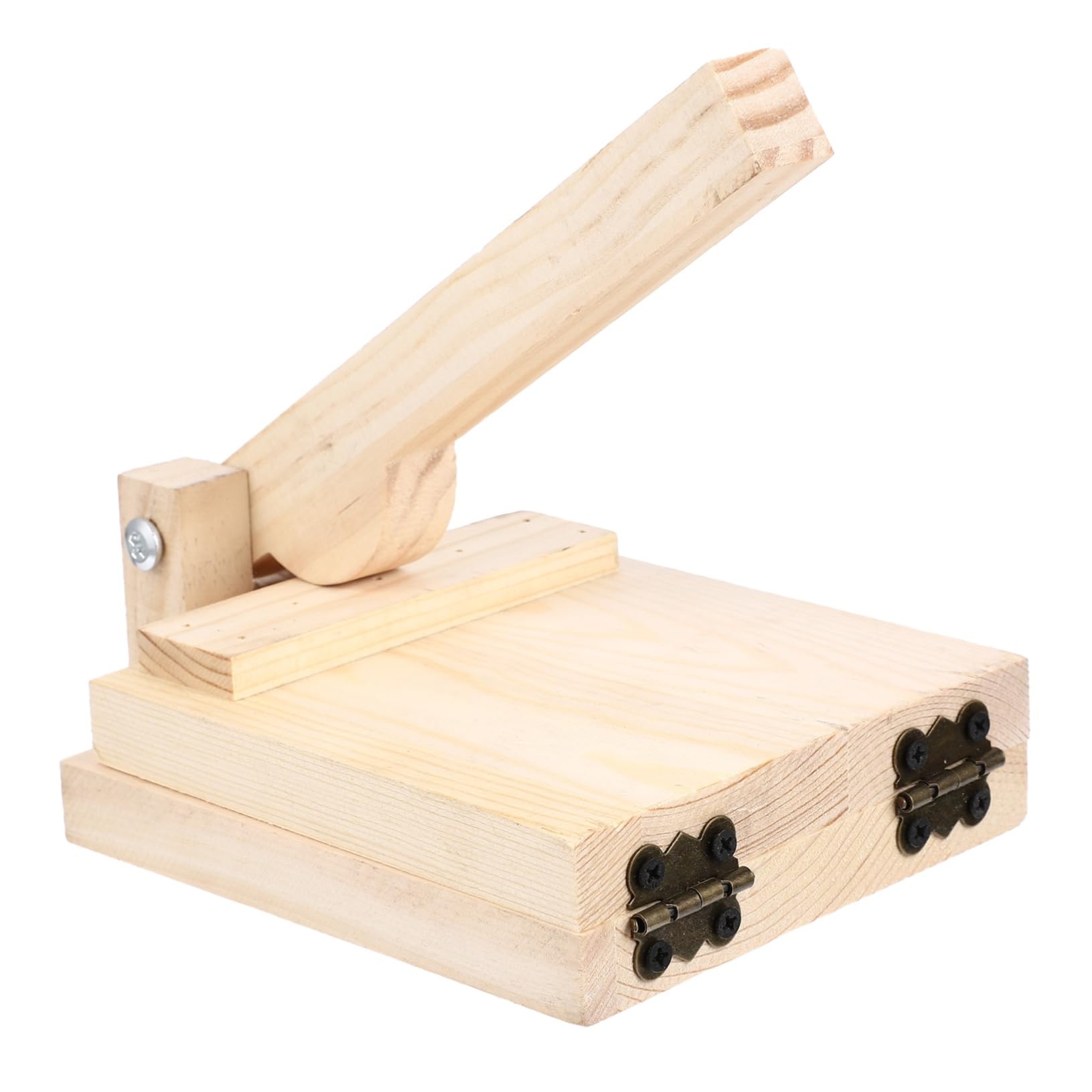 Cabilock 1pc Wooden Dough Presser Dumpling Wrapper Maker Tool with Ergonomic Handle Simple Kitchen Gadget for Easy Dumpling Making