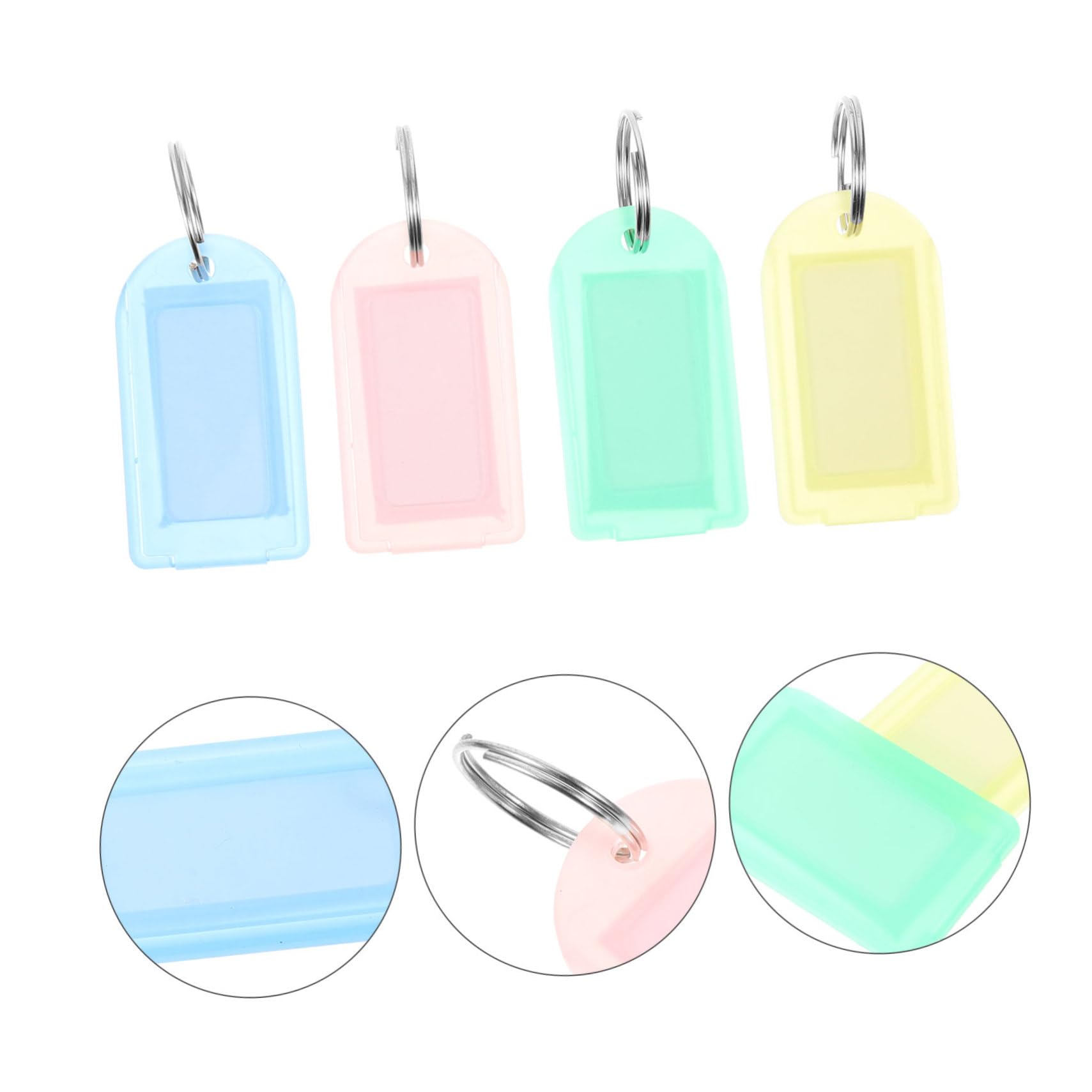 BESPORTBLE 5 Set Etichette Portachiavi Compatte Adesivi Colorati Per Valigie Etichette Per Bagagli Personalizzate Con Accessori Cinghie Per Bagagli Etichette Per Valigie 40 pezzi*5