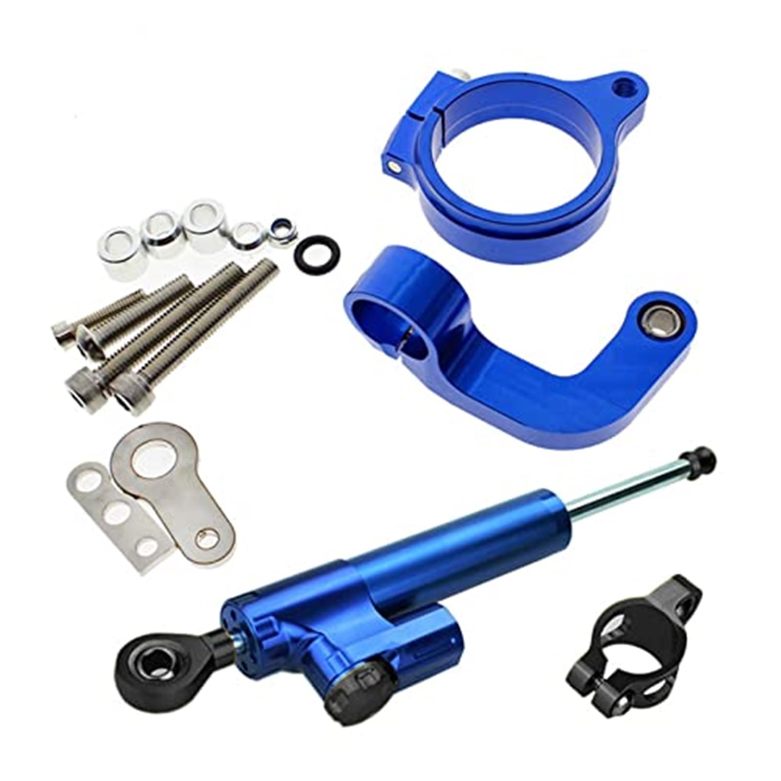 Dla, R1200 CL GS 2013-2018 2017 2016 2015 2014, Aluminiowy motocykl Układ kierowniczy Stabilizacja Wspornik amortyzatora Zestaw montażowy System tłumienia Rider Control(BLACK 12)