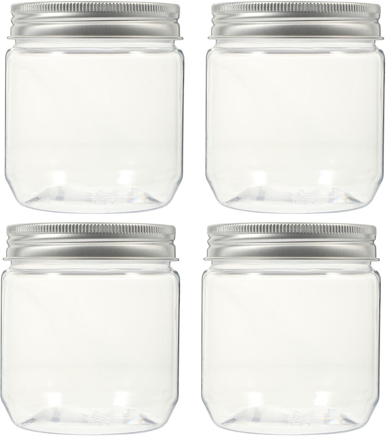 Hemoton Transparent Storage Box with Screw Lid Clear Food Storage Container for Kitchen Pantry Organization Airtight Nut Holder 3.34X2.95X2.75In
