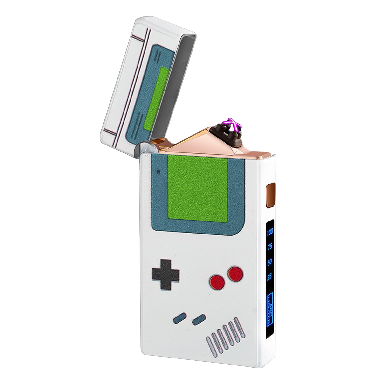 COMANYI 電子ライター USB充電式ライター 無煙プラズマアーク キャンプ・登山用 ライト付きアウトドア照明（GAMEBOY）