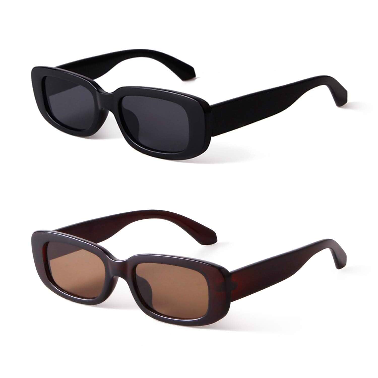 ADE WU Rectangle Sunglasses for Women Men Retro 90s Trendy Narrow Rectangular Sun Glasses Fashion Y2K Unisex Stylish