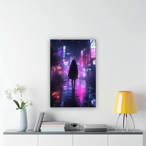 Miniatura 6 de XAHOR Anime Vaporwave Wall Decor  Retro Neon Urban Landscape  Cyberpunk Night City Poster Canvas Poster Wall Art Decor Print Picture Paintings for
