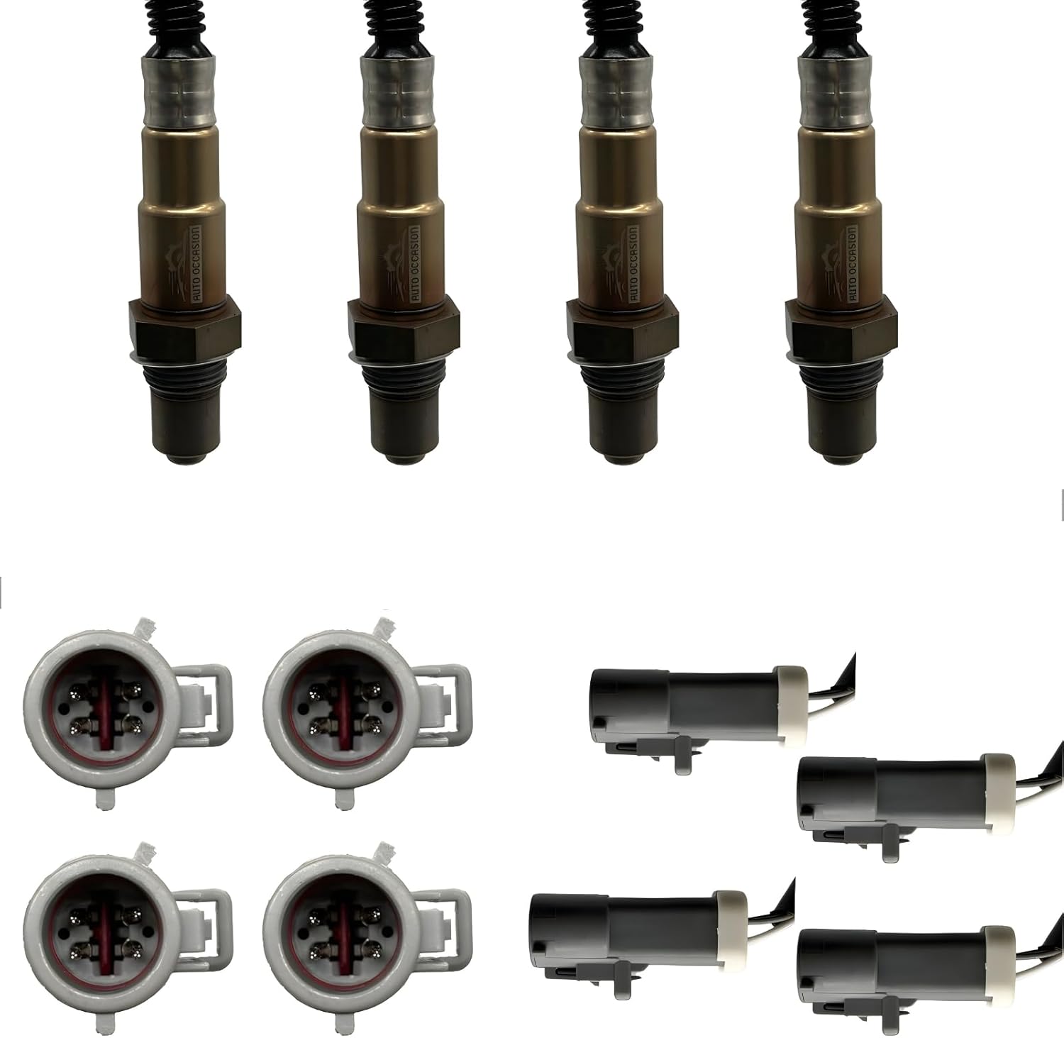 Oxygen O2 Sensor Upstream and Downstream Set of 4 Compatible with 1995-2010 Ford Mustang 3.8L 4.0L 4.6L 5.0L 5.4L Replace 234-4401