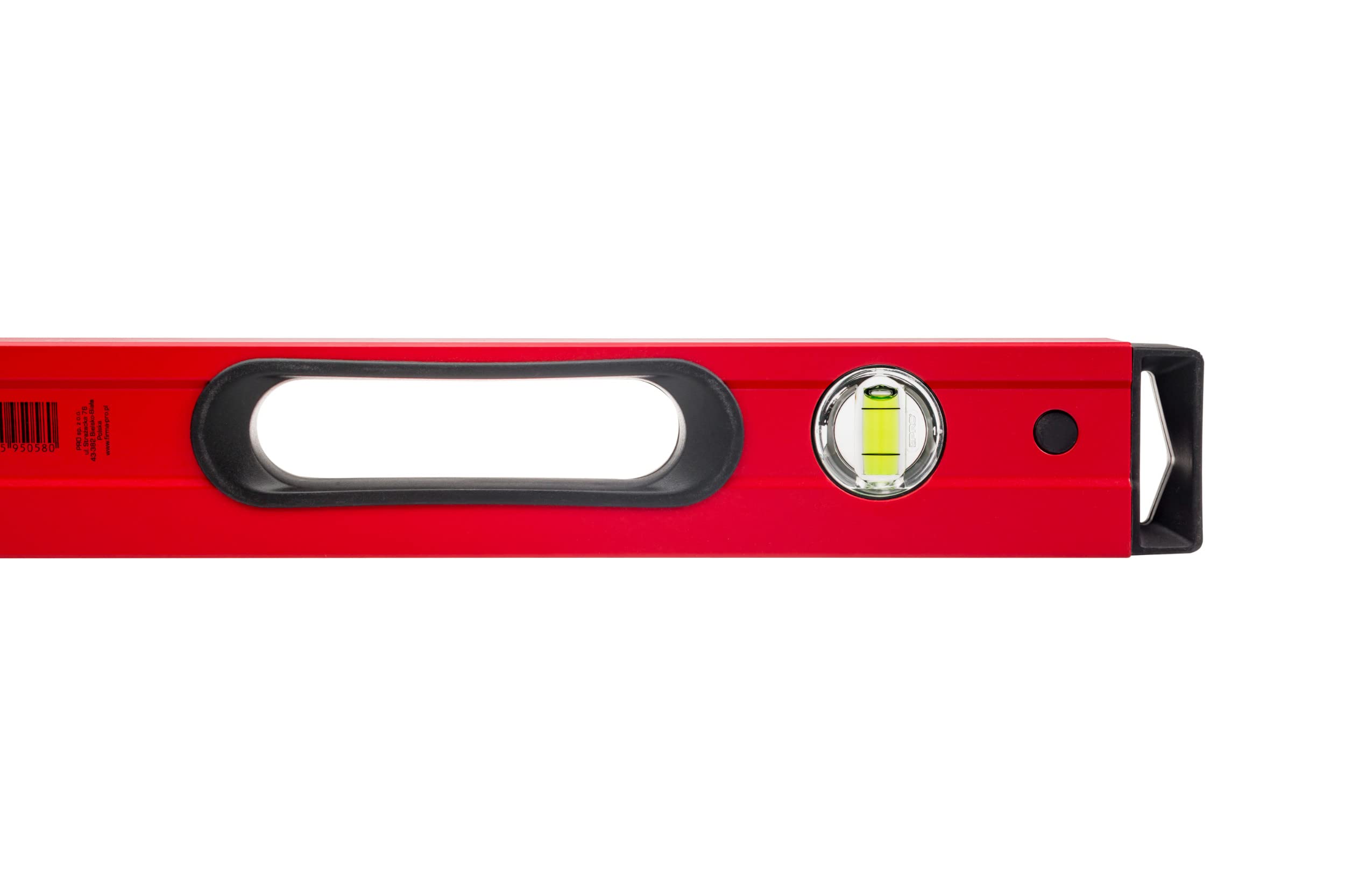 PRO800 Niveau À Bulle 150cm avec Profil Ergonomique - ERS+ (Easy Reading System) - Précision de 0,5 mm/m - Niveau a Bulle précis avec embouts Antichocs - Couleur Rouge