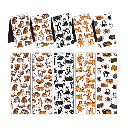 Marque-pages magnétiques corgi et bouledogue, cadeau pour lecteur