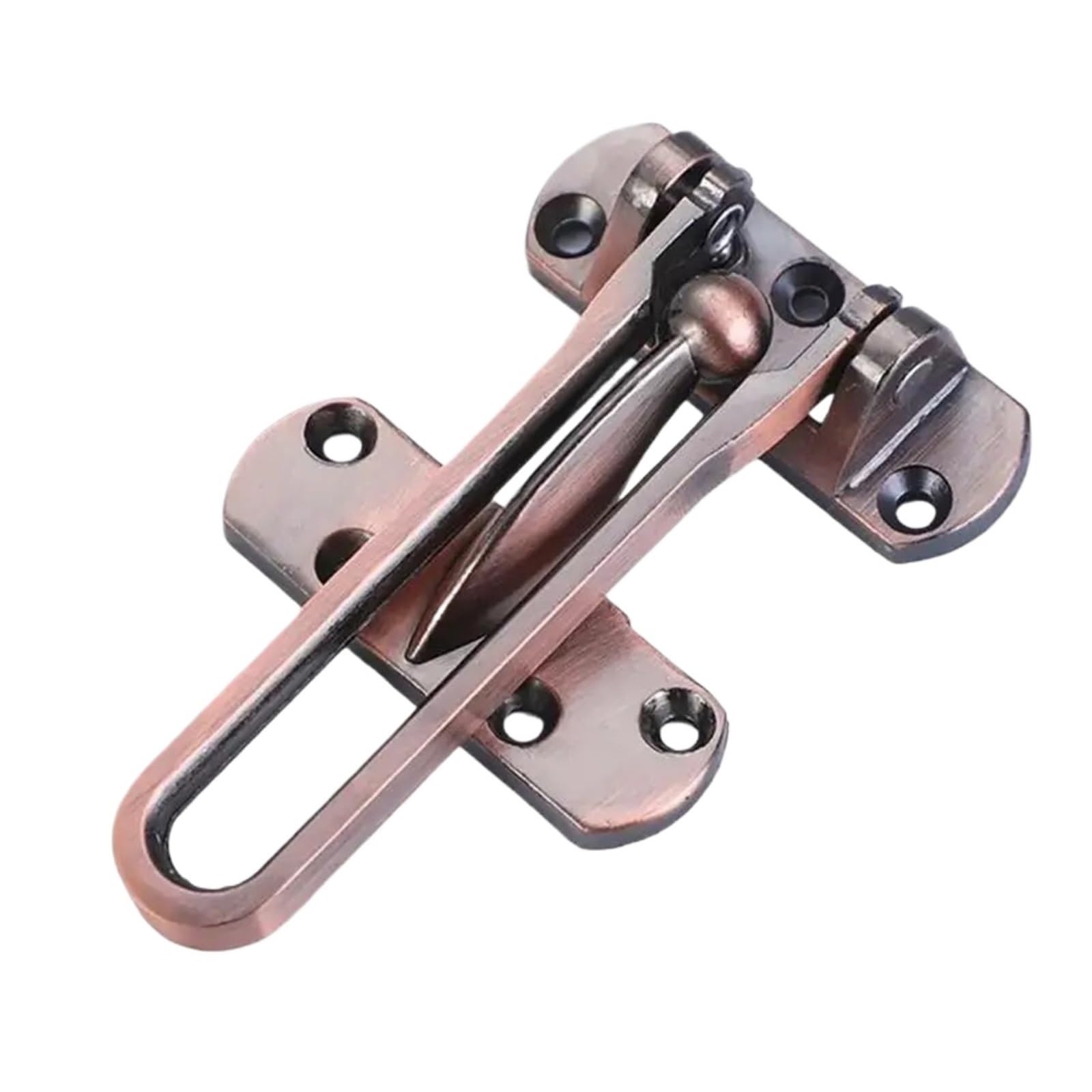 Swing Bar Door Lock 9pcs Swing Bar Latches Door Reinforcement Feature for Protections on Front & Interior(Red Bronze)