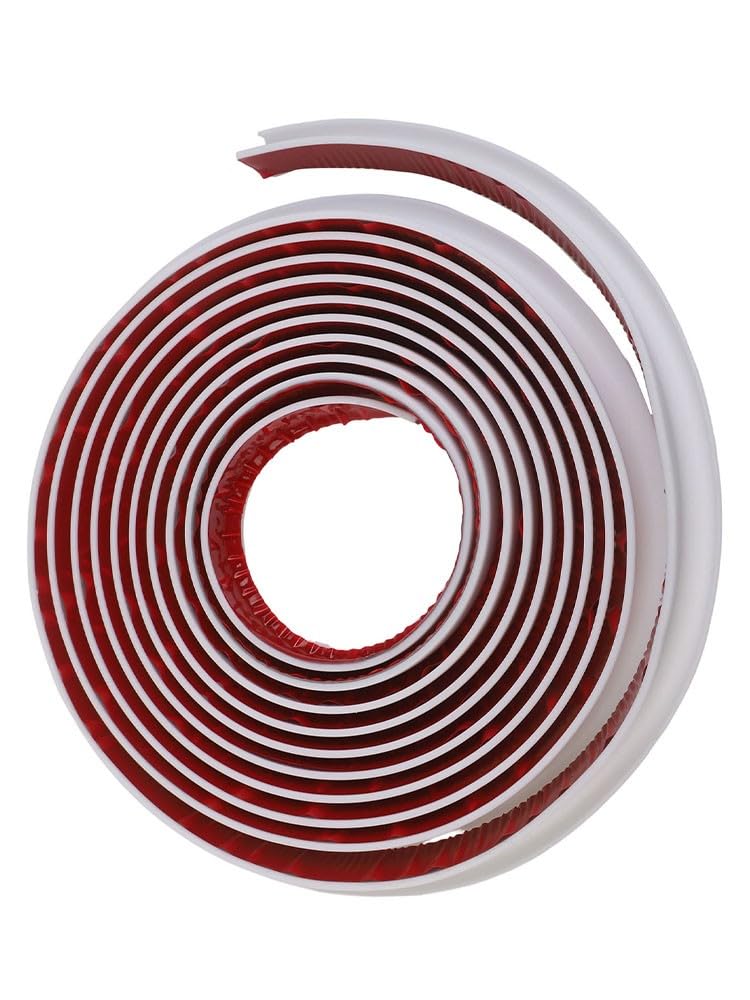 5 m RV-Regenrinne, 1,3 cm Höhe, J-Form, Tropfschiene, weißer PVC-Dach