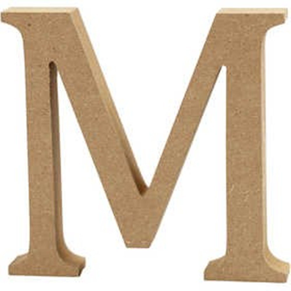 Crafty Capers 13cm Large Wooden MDF Letter Shape to Decorate - M | Wood Shapes for Crafts