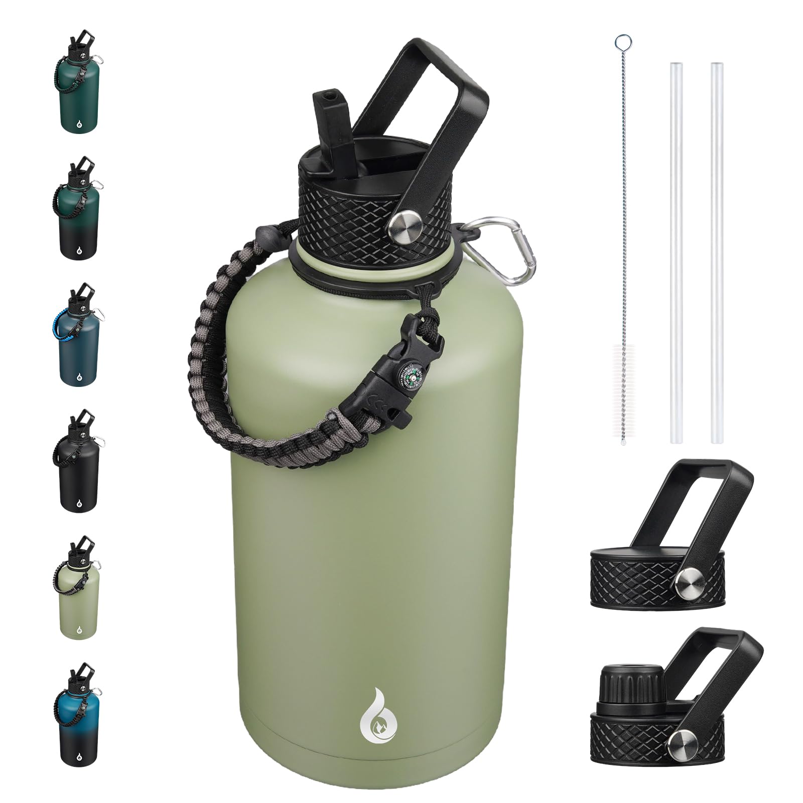 BJPKPK 87oz Insulated Water Bottle with Straw Lid Stainless Steel Water Jug