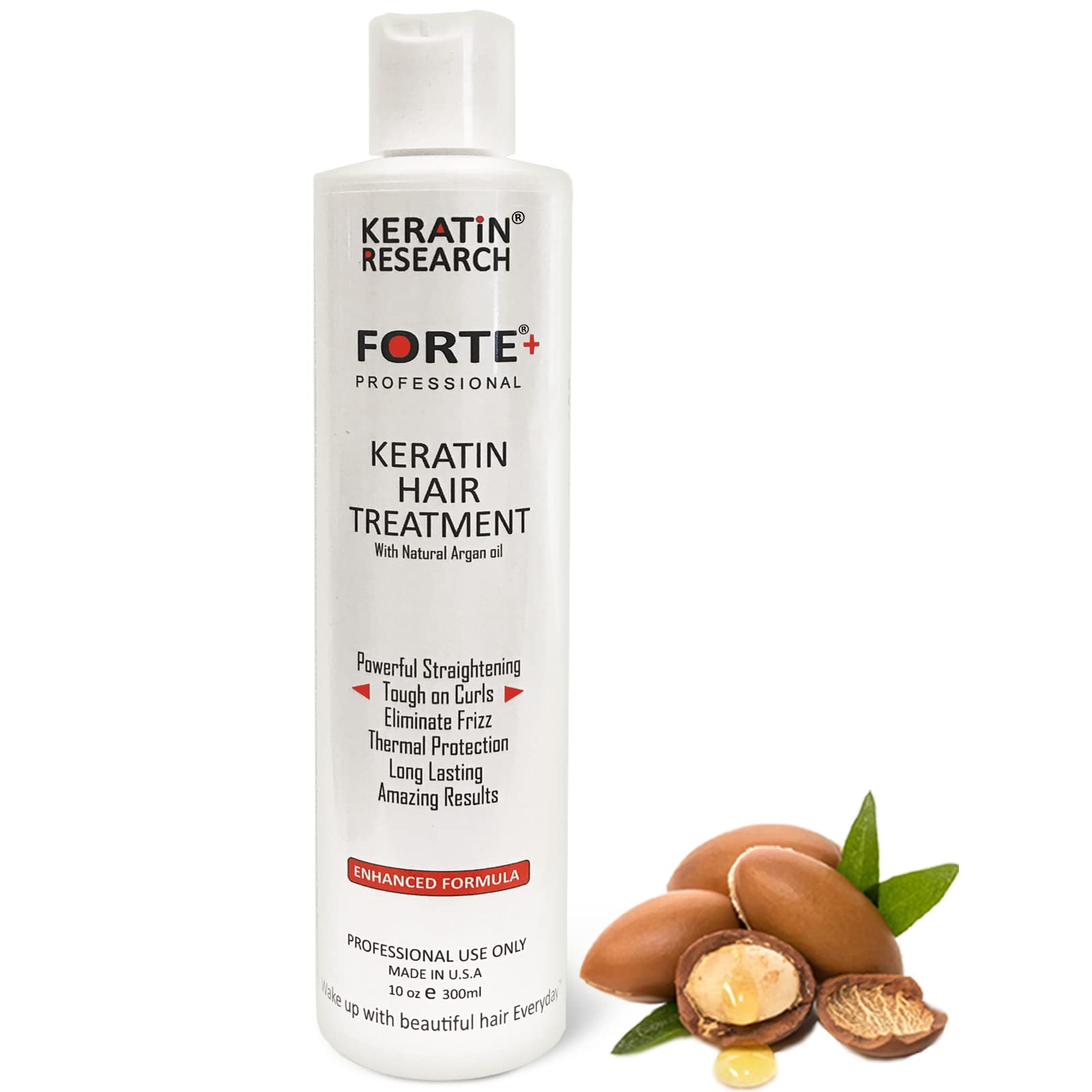 Keratin ResearchFORTE Extra Strength Brazilian Hair Treatment Professional 300ml Bottle Proven Amazing Results