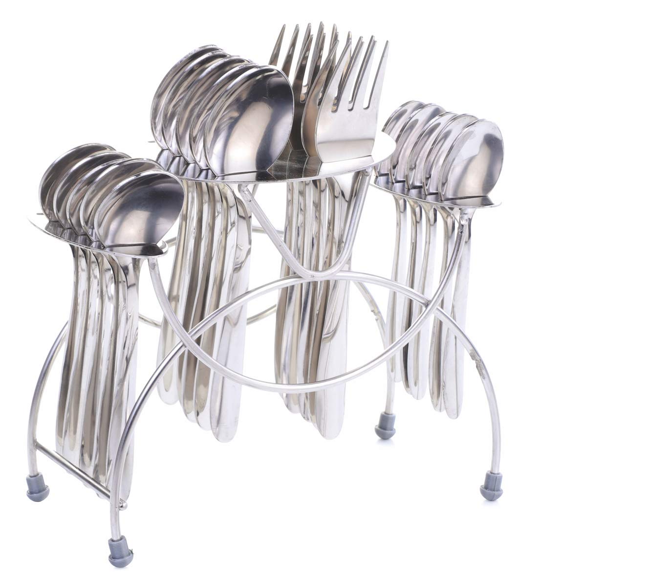 GANESH Stainless Steel Cutlery Delight Set, 24-Pieces, White (B07G725BP9) Amazon Price History, Amazon Price Tracker