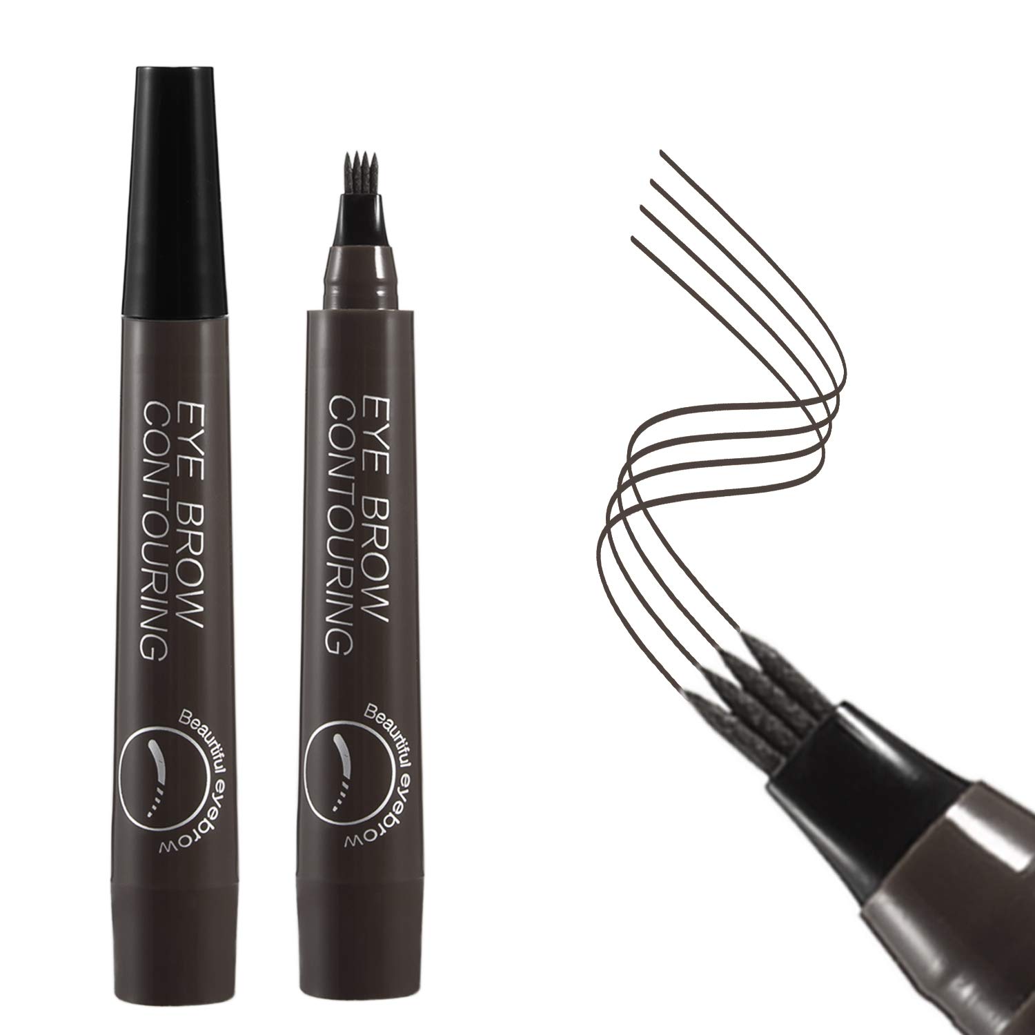 Eyebrow Tattoo Pen Waterproof Microblading Eyebrow Pencil with a Micro-Fork Tip Applicator Creates Natural Looking Brows Effortlessly