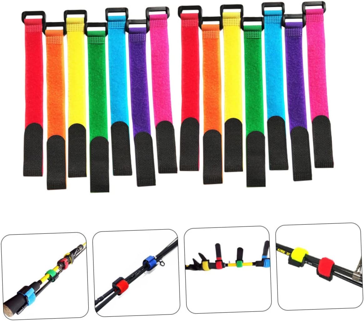 VANZACK 100pcs Multi-function Fishing Rod Straps Pole Holders for Storage Organization Lightweight Fishing Accessories for Bank Daily Use