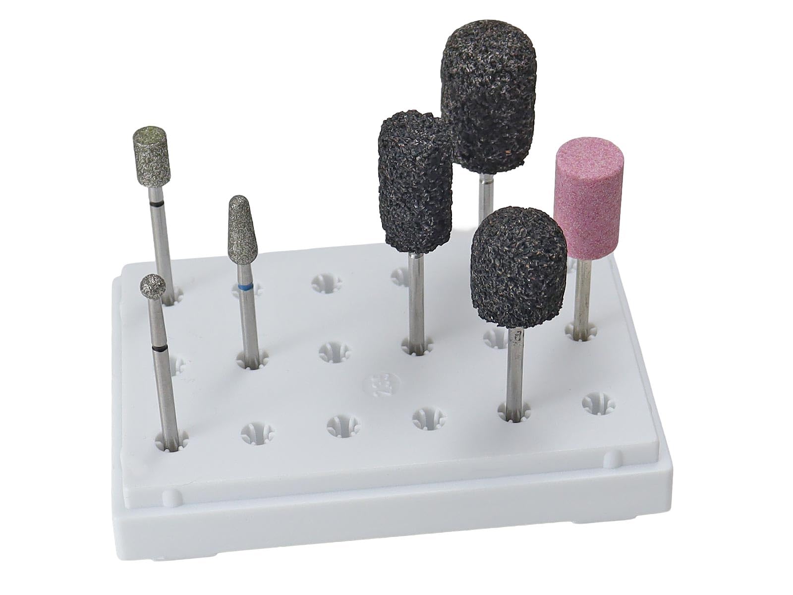 Diamantfräser Fußpflege Set Hornhaut Fräser Nagelfräser Bit-Set 7-teilig | Nagelfräser Bit Set Box für Ihre elektrische Maniküre und Pediküre. Zum einfachen Entfernen der Hornhaut von zu Hause aus