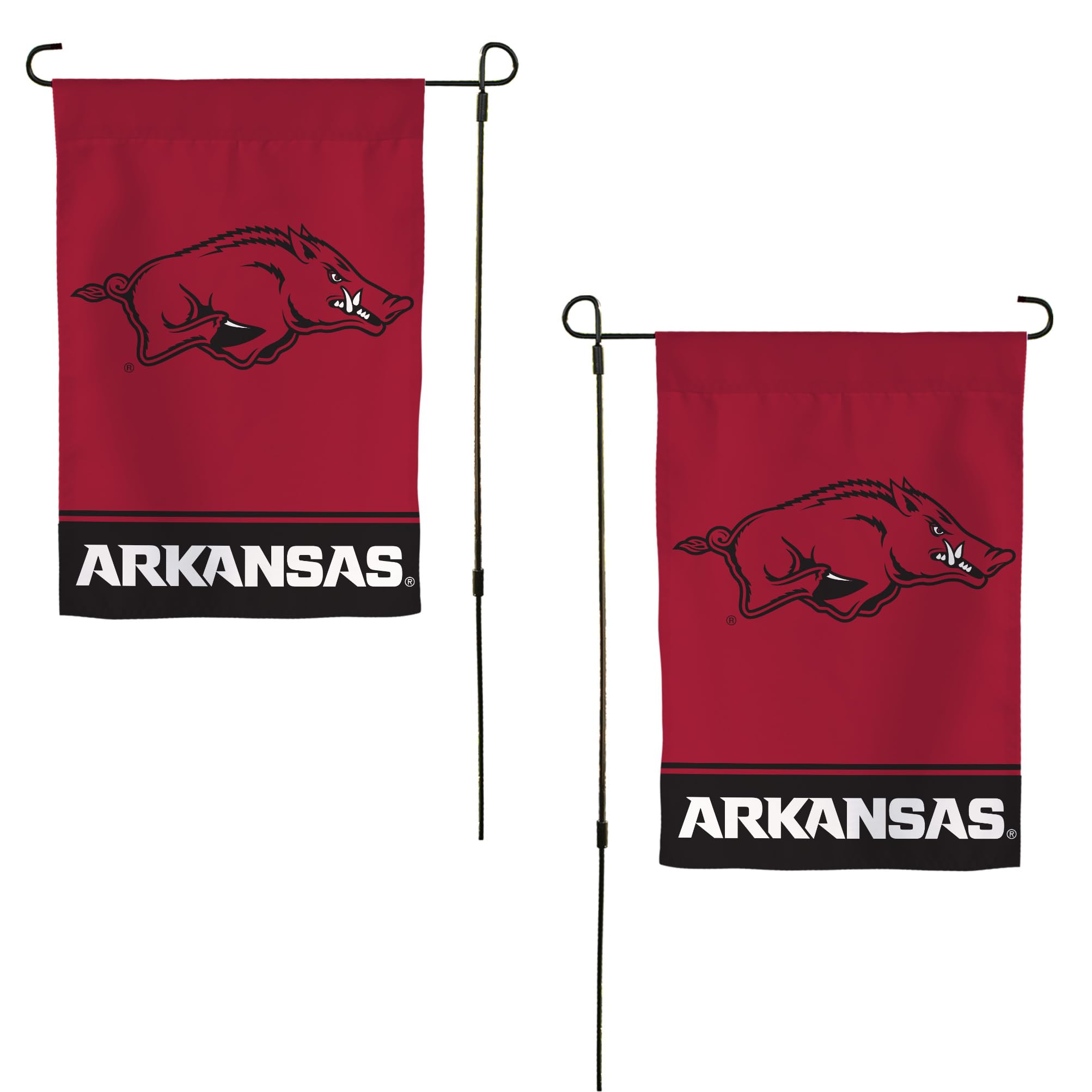 Desert Cactus University of Arkansas UA Garden Flag – 19 x 12 inch Arkansas Razorbacks Banner, For Outdoor Display and Events (Design A)