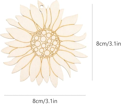 Miniatura 6 de EXCEART 2 juegos de decoración de madera para manualidades de madera sin terminar, grafiti, recortes de madera, recortes de madera para bricolaje,