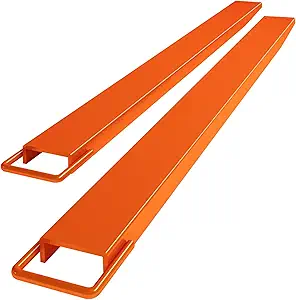 Pallet Fork Extensions, 84" Forklift Extensions 4.5" Width, Heavy Duty Steel Fork Extensions, Forklift Extensions for Forklift Truck, Orange,1 Pair