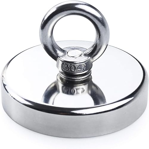 DIYMAG Imanes de pesca de neodimio súper fuertes, 1000 libras (998.7lbs) de fuerza de tracción imán de tierras raras con agujero avellanado diámetro