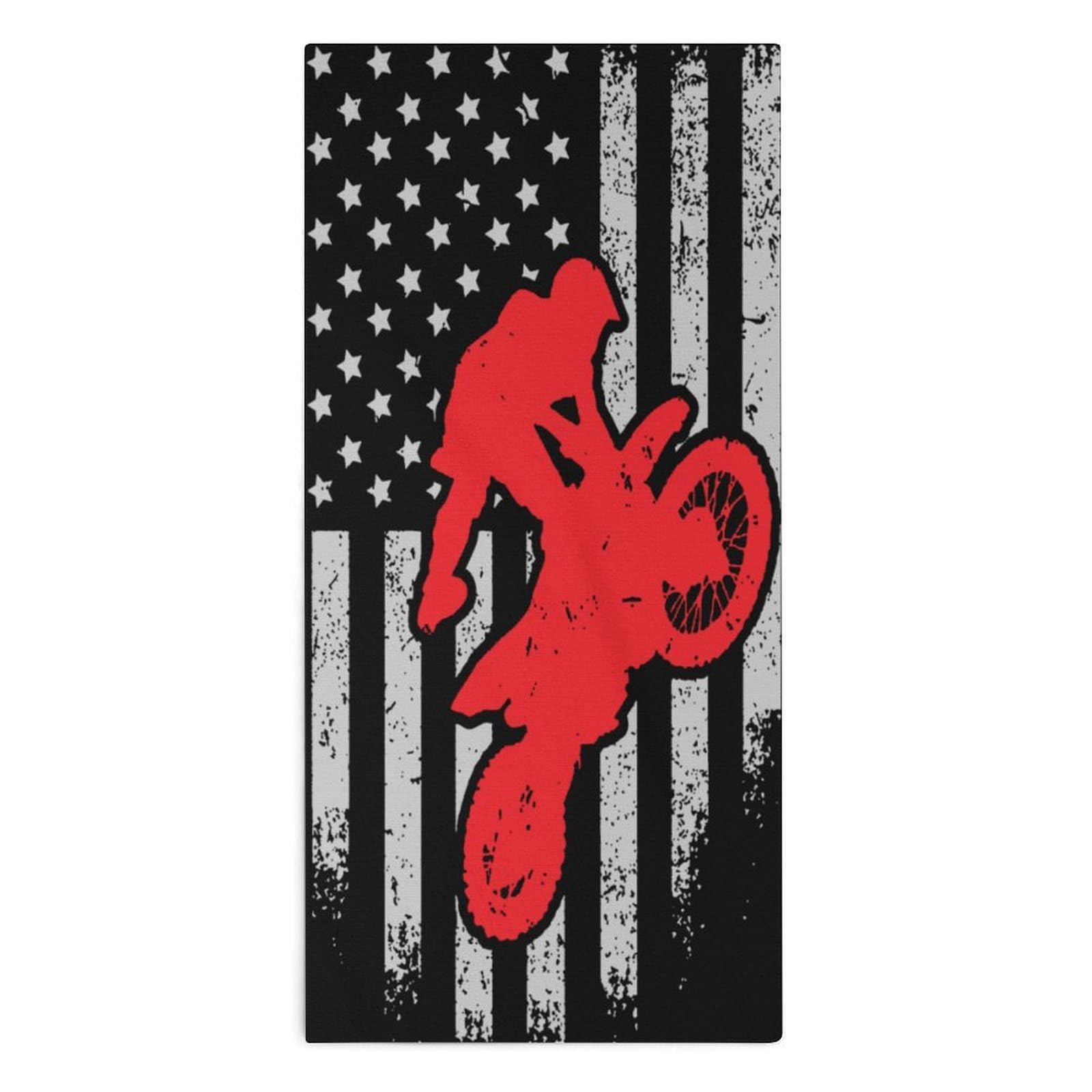 TXFBTRFSA Motocross Dirt Bike U.S.A Americans-Flag Hand Towels for Adult Face Towel Bath Beach Swim Accessories