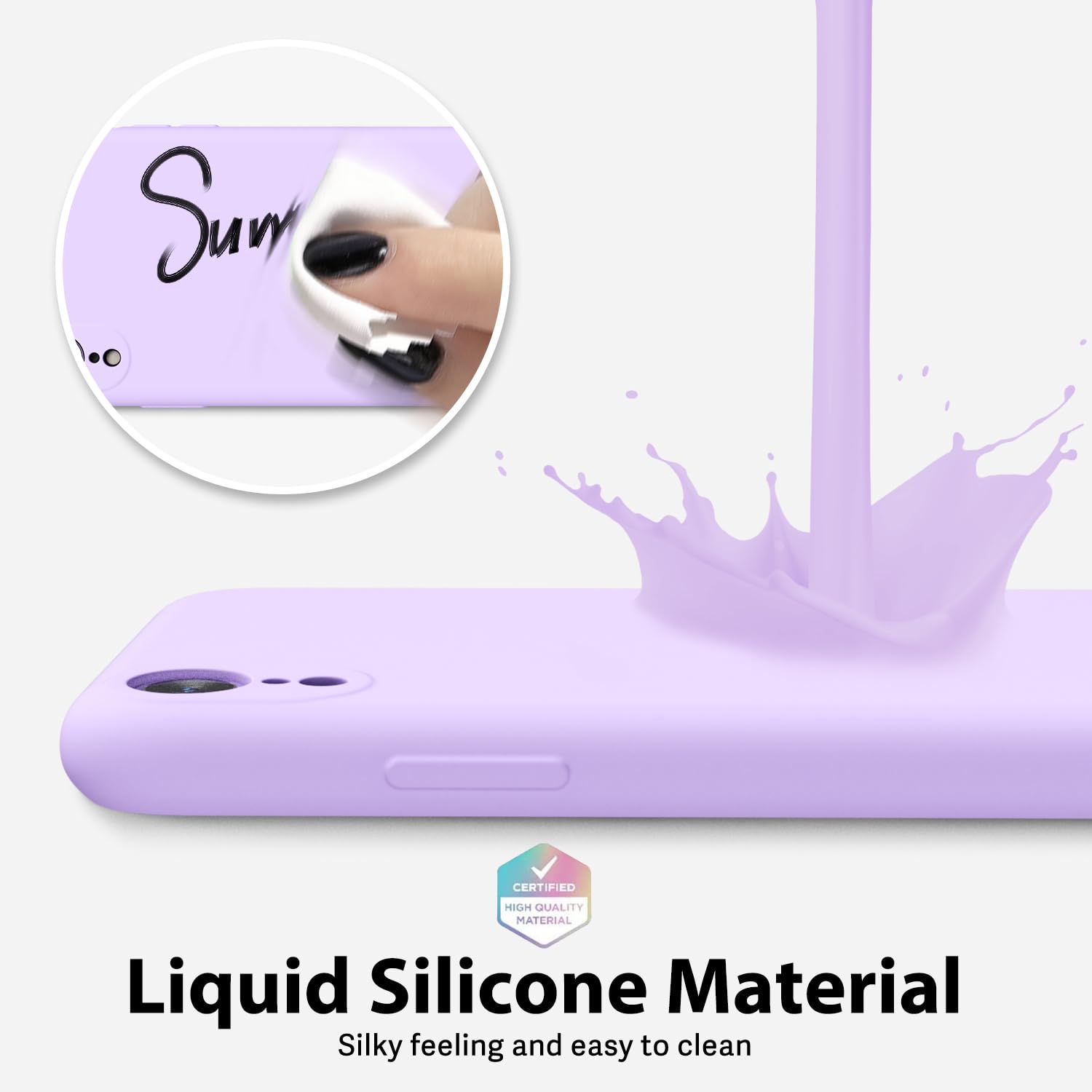 oakxco for iPhone 16 Pro Max Case Liquid Silicone, Soft Rubber Gel Elegant Aesthetic Basic Simple Cover, Cute Thin Slim TPU Matte Solid Color Plain Smooth Case for Women Girl, Light Pink — view 775