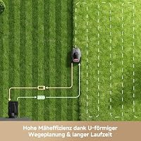 MOVA LiDAX Ultra 800 Mähroboter ohne Begrenzungskabel, Empf. 800 m², ohne RTK & automatische Kartenerstellung per 3D-LiDAR mit 360° & AI Vision, 5 cm Kantenschnitt, effiziente Wegeplanung in U-Form – Ansicht 6